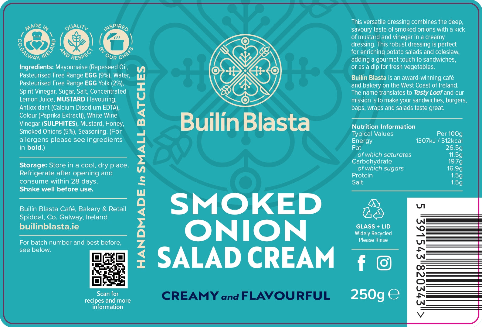 Smoked Onion Salad Cream 250G